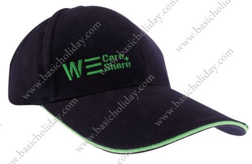 M 1955 หมวกสีดำขอบเขียว-We Care Share